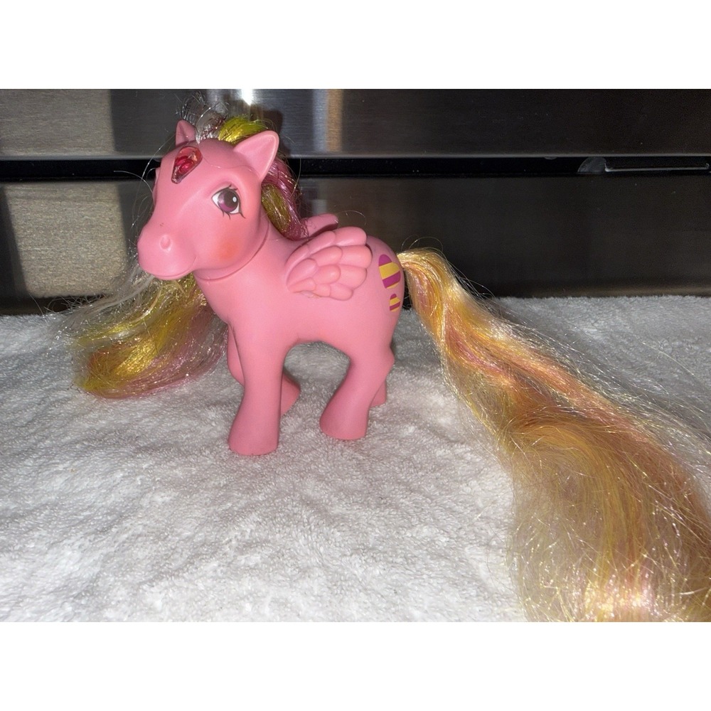 My Little Pony G1 Princess Glittering Gem Brush N Grow‎ Pink Hasbro Vintage 1984